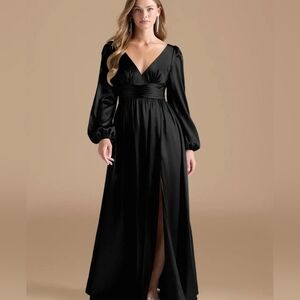 Azazie Black Long Sleeve Dress